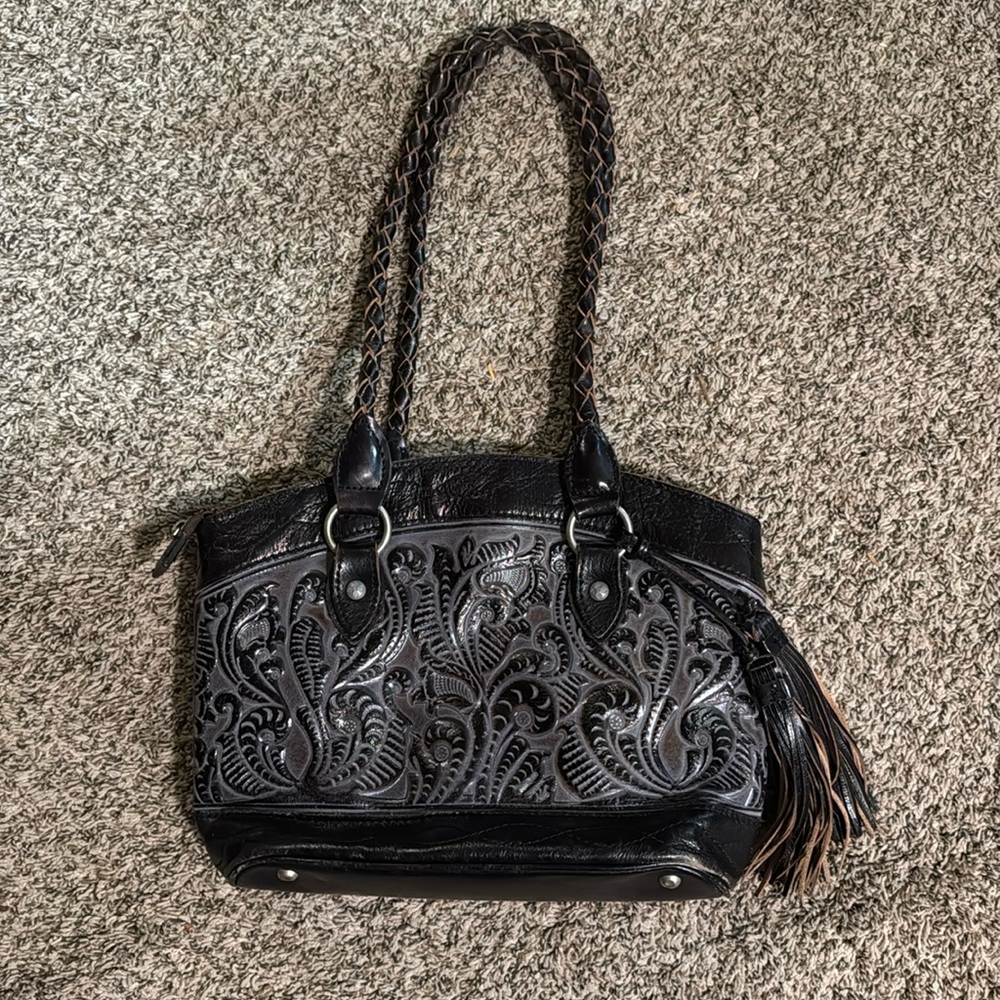 Patricia Nash Zorita Burnished‎ Tooled Leather Western Shoulder Purse